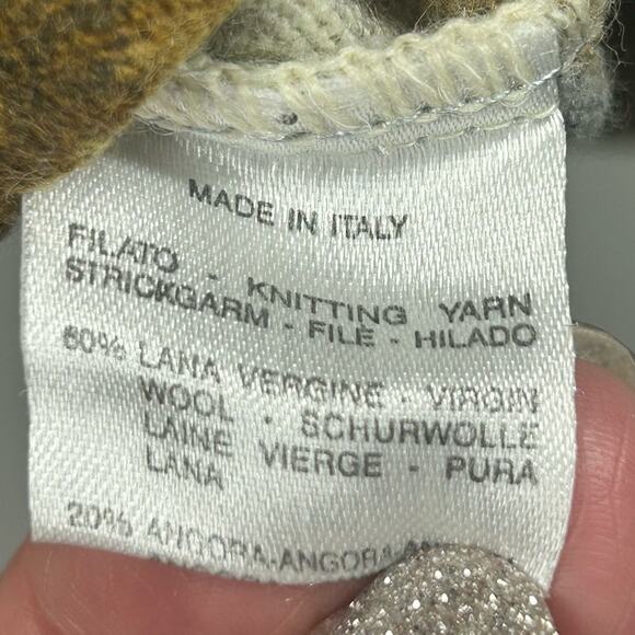 I‎ Blues Vintage Italian Virgin Wool Blend Floral Cardigan Size Small Boho Retro - Picture 5 of 7